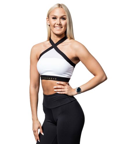 Empire Mesh Sports Bra White Ryderwear