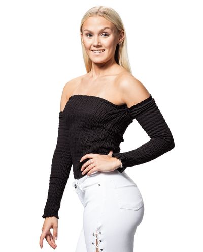 Cold Shoulder Black Top Urban Classics