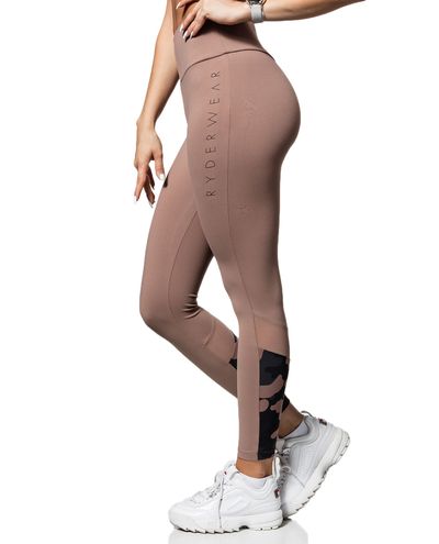 Camo High Waisted Leggings Rose Ryderwear