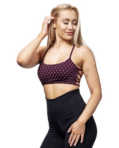 Fitness Bra Burgundy NEBBIA