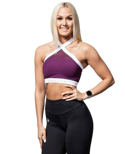 Empire Mesh Sports Bra Purple Ryderwear
