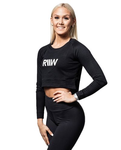 Cropped Sweater Black Ryderwear