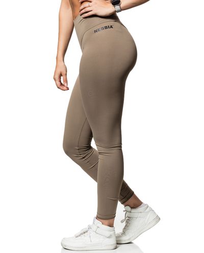 High Waist Scrunch Butt Khaki NEBBIA
