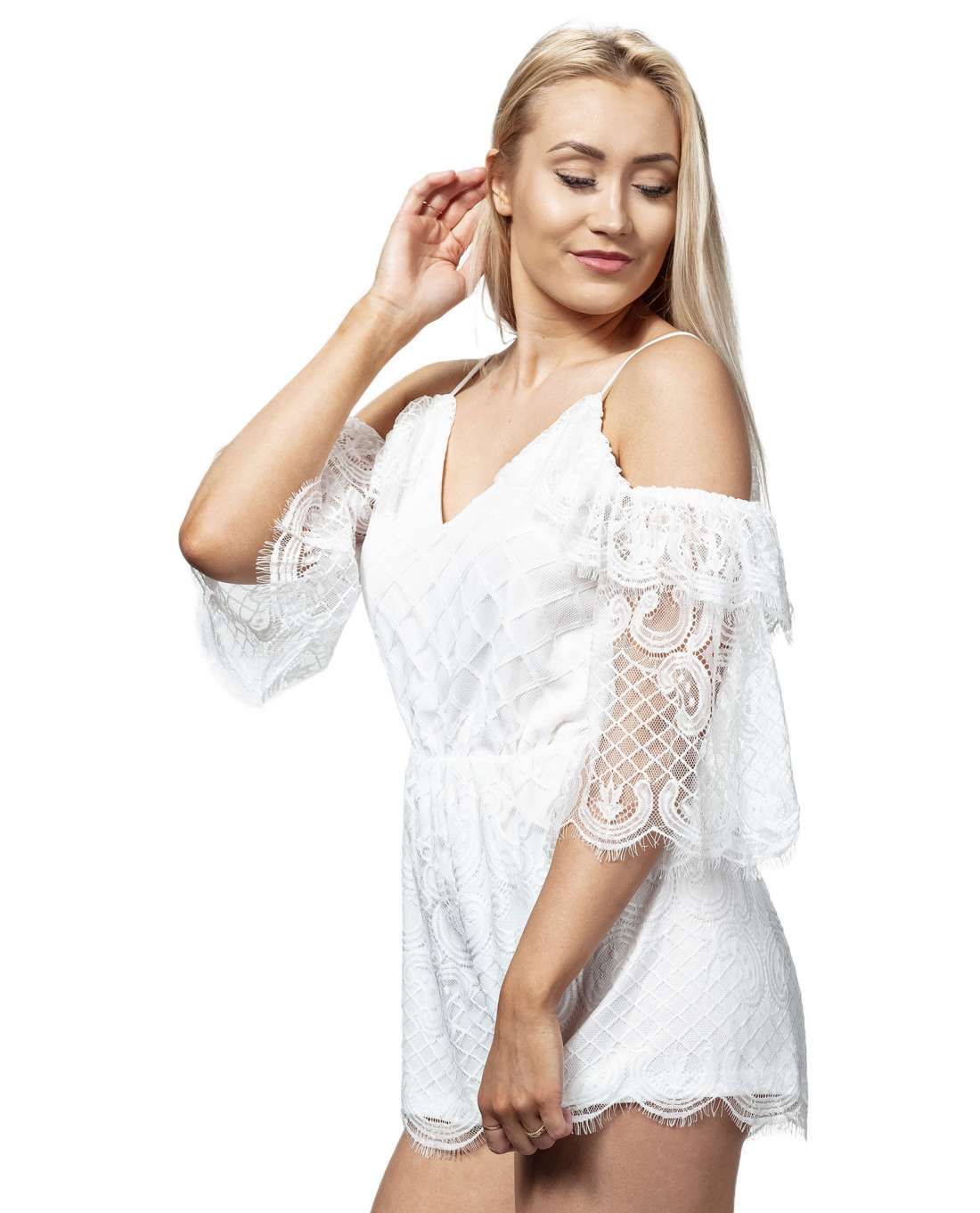 White Lace Playsuit Jenine